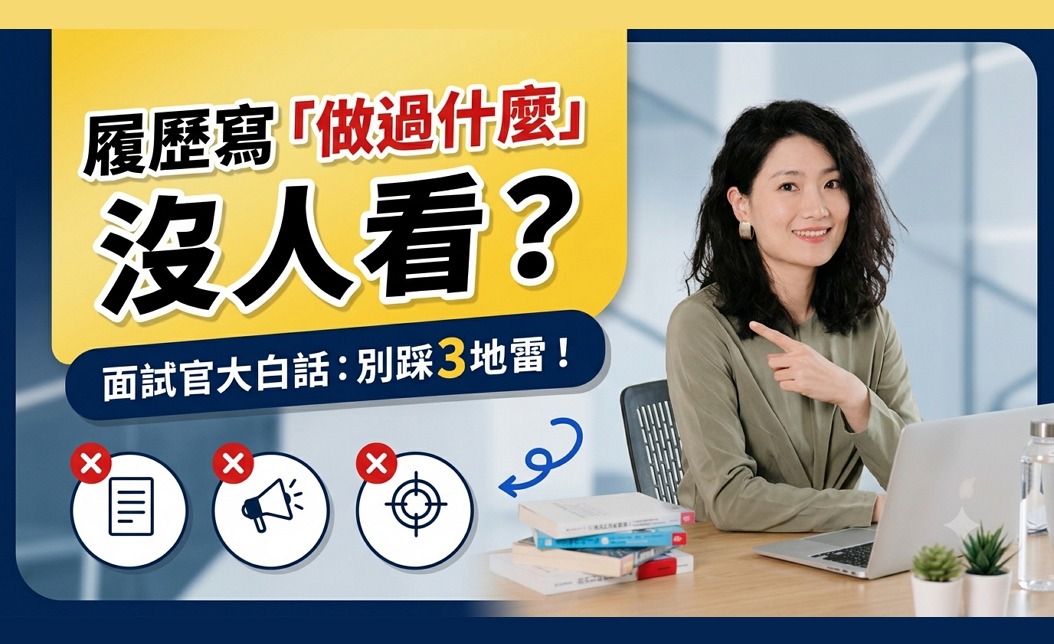履歷寫「做過什麼」沒人看？面試官大白話：別踩3地雷！