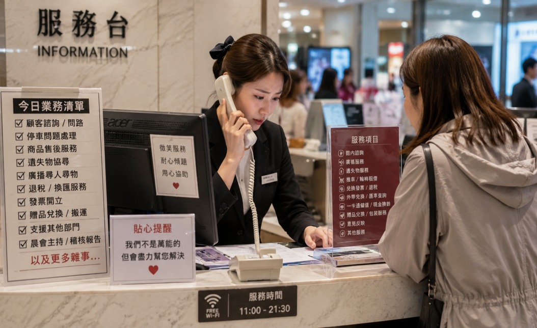 百貨心酸日常！服務台絕不止是「站著微笑」的穩定工作