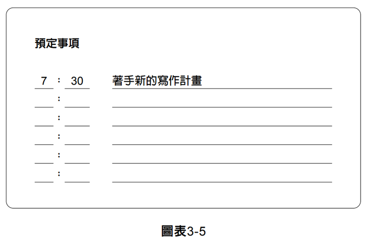 利用列表鎖定時間與任務